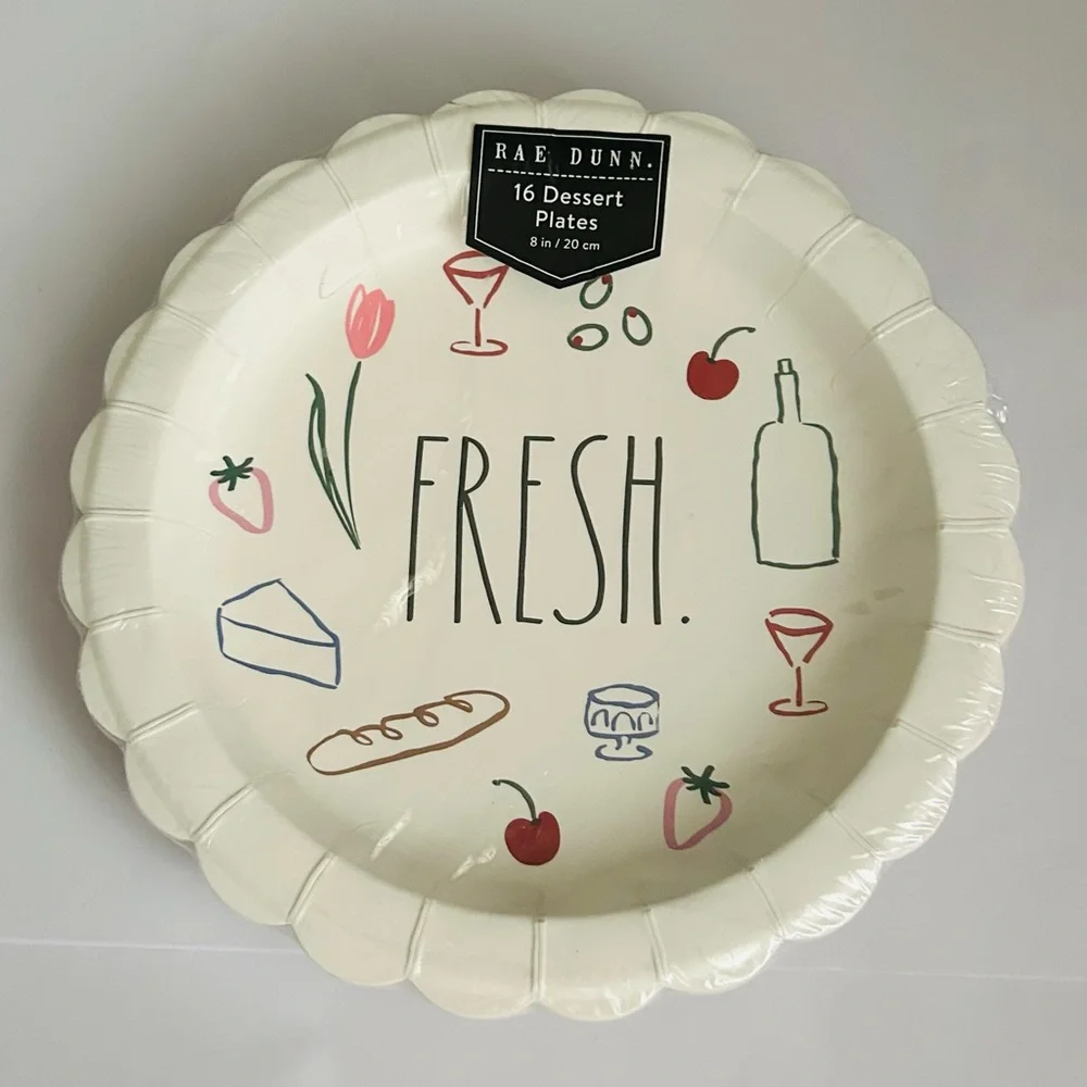 New Rae Dunn Dessert Plates 8